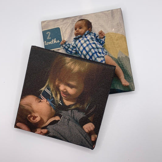 Personalized custom photo printed on mini canvas – unique gift idea