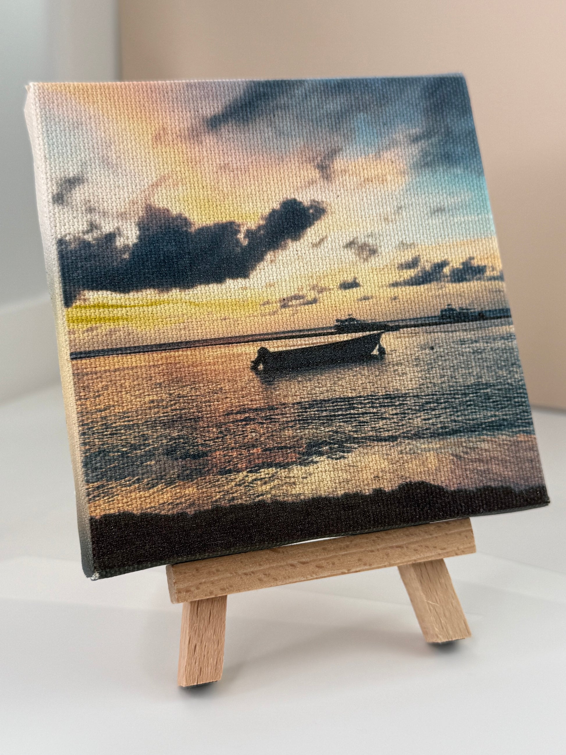 Personalized custom photo printed on mini canvas – unique gift idea of a memory of a beautiful vacation