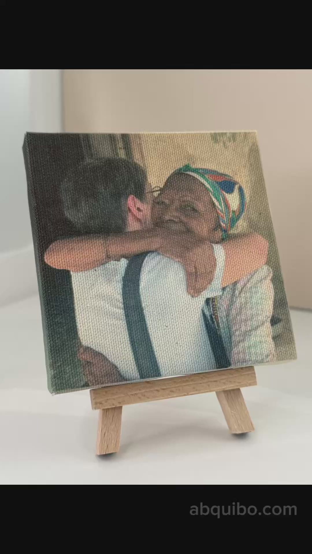 Personalized custom photo printed on mini canvas – unique gift idea video inspirational moving emotional gift